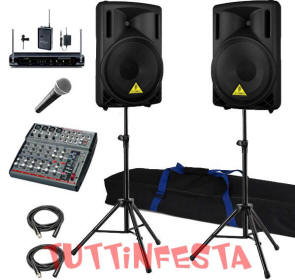 Sistema audio completo per amplificazione di spettacoli o eventi